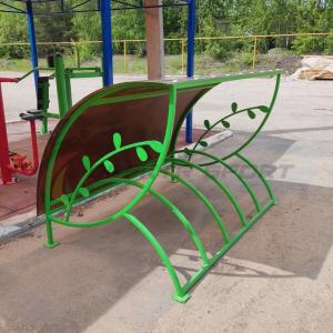 Купить Велопарковка крытая, с веточкой, цв. зеленый в Протвине 